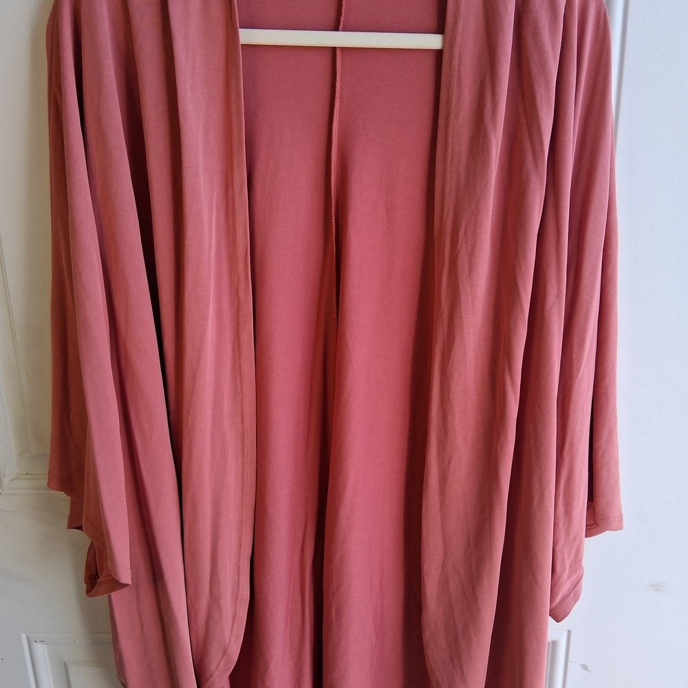 Women’s Open Front Draped Cardigan - Dusty Rose